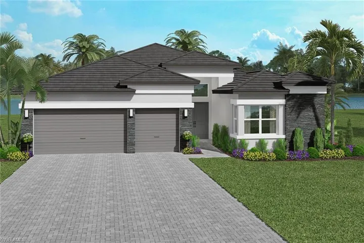 View of front of home featuring a front yard