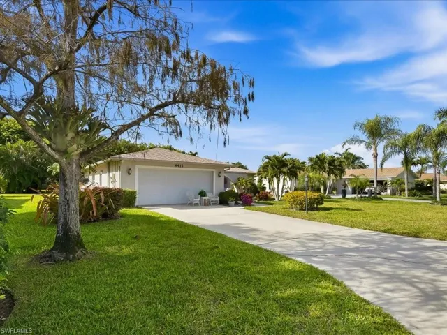 Long driveway and a two car garage