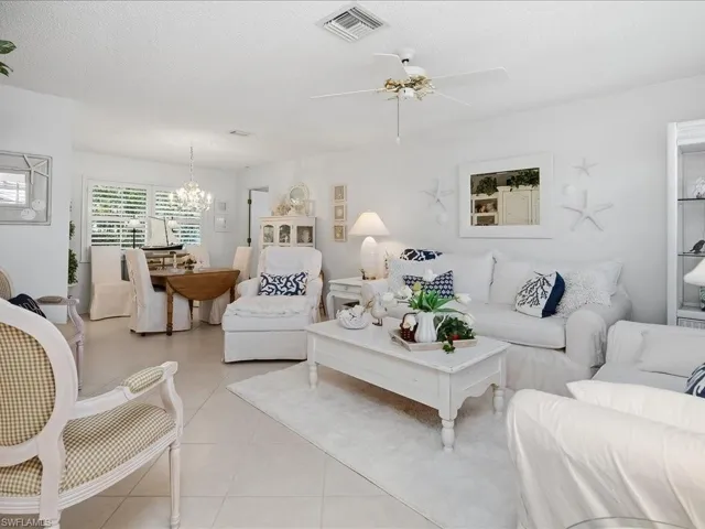 Tile living room is fully furnished and included