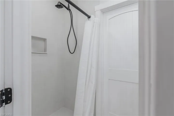 Bathroom with a stall shower