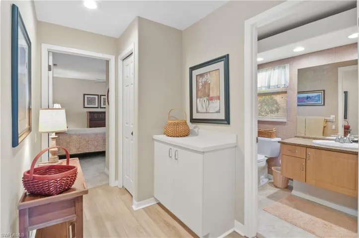 Guest hallway and bathroom