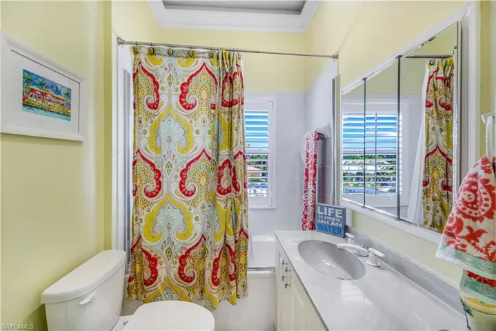 The 2nd full bathroom offers a shower/tub combination.