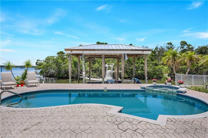 Pavered pool deck.
