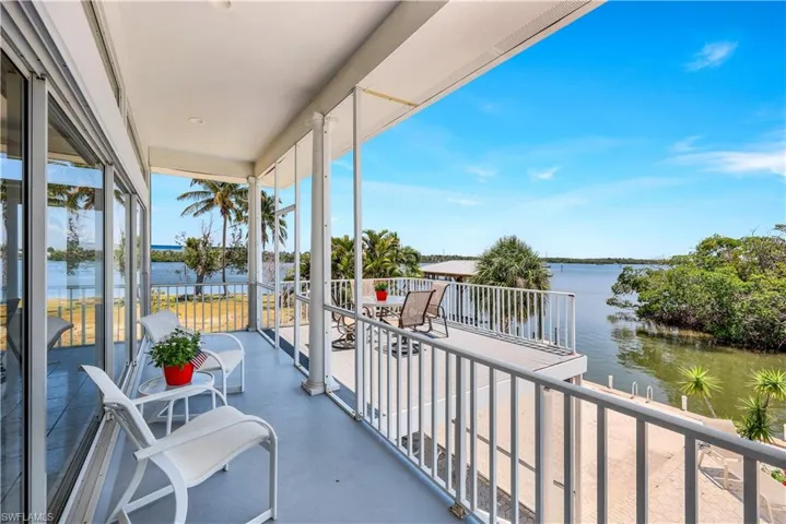 Your balcony runs the length of your main living area.