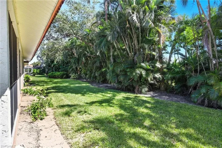 View of grassy yard