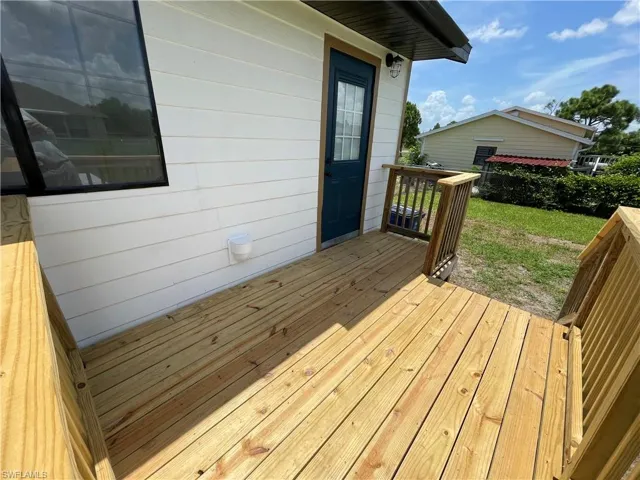 View of wooden terrace