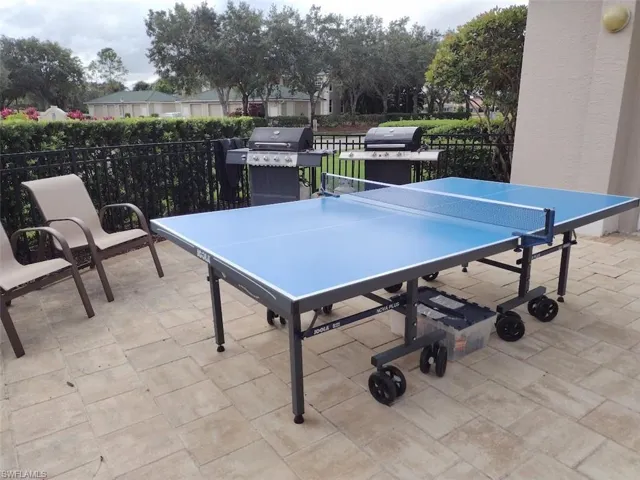 --Outside Ping Pong Table