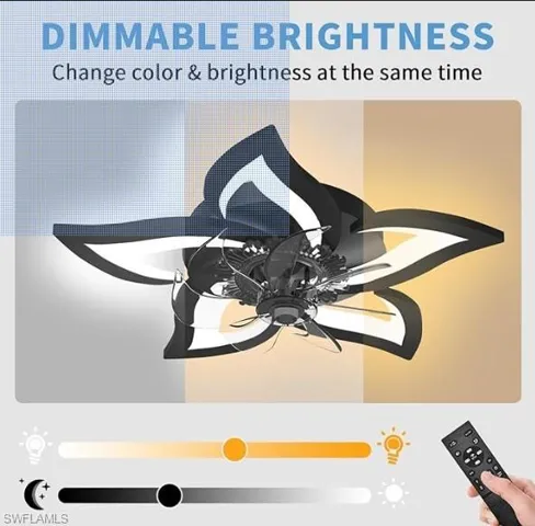 Special ceiling fans with dimmable lights