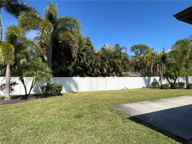 View of fenced yard
