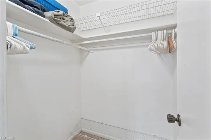 View of walk in closet