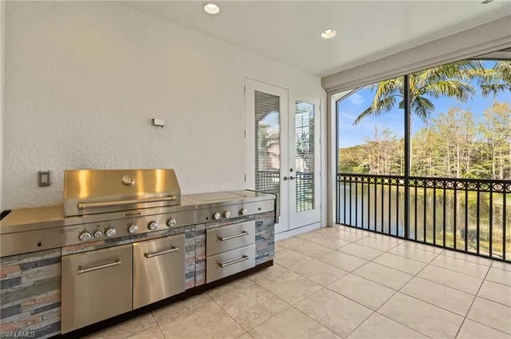 Sunroom with french doors
