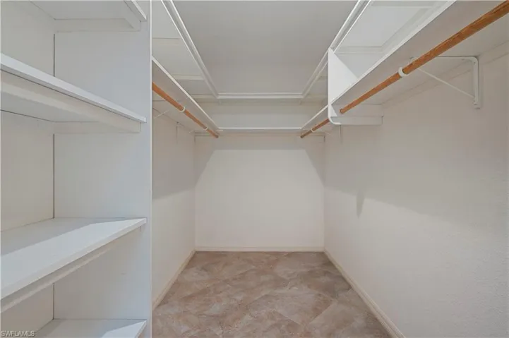 View of walk in closet