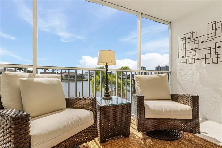 Lanai with a beautiful bay view