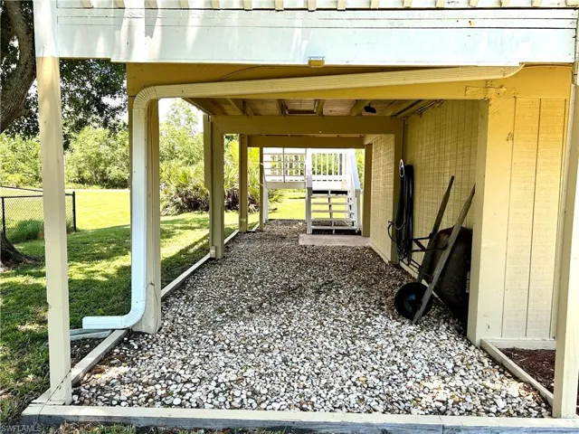 Under deck storage area