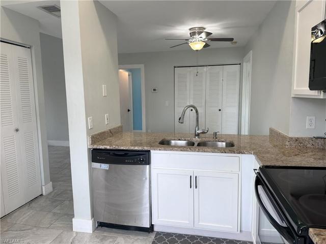 Kitchen and pantry on left.