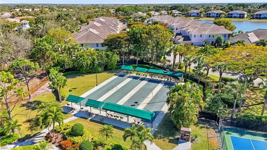View of Bocce Courts.
