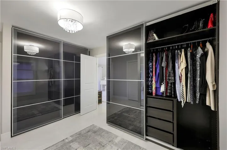 View of walk-in custom closet