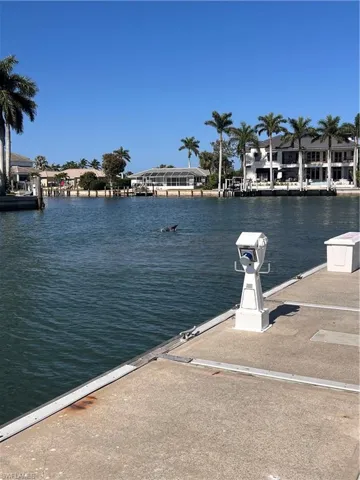 Dock with a water view