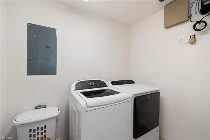 Laundry area with independent washer and dryer