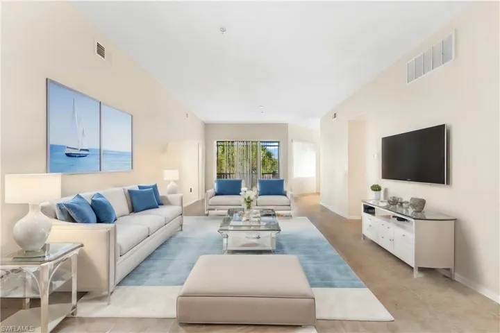 Virtually staged living room