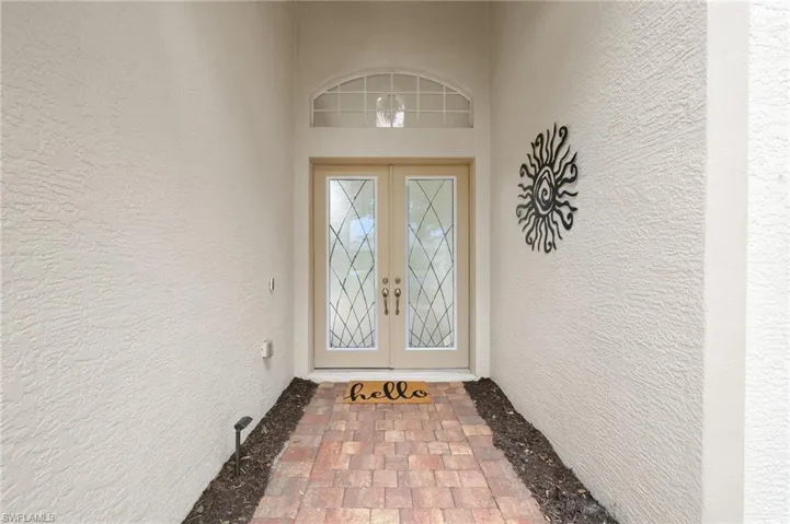 Entrance to property with french doors