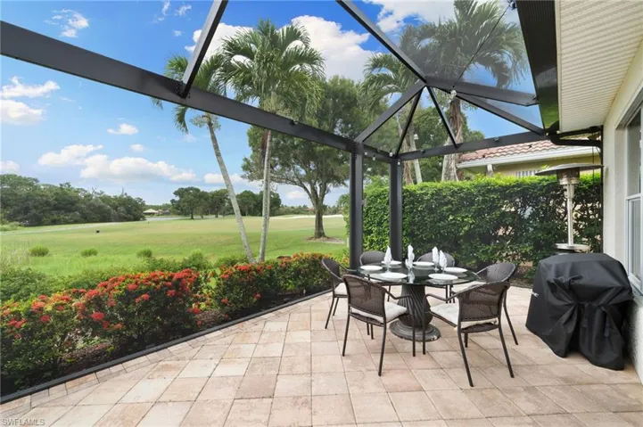 View of golf course inside Panoramic paved screened in lanai