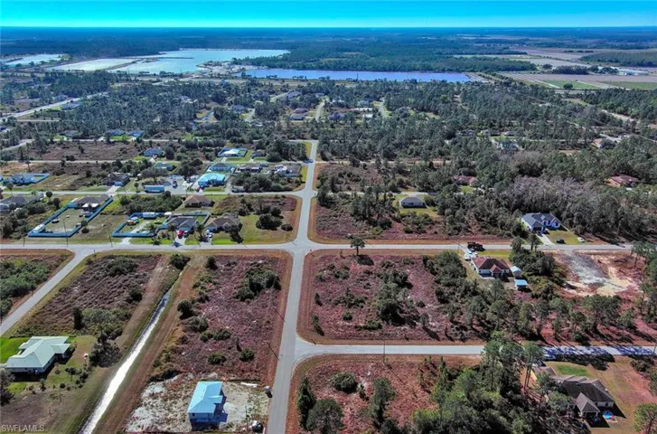 Drone / aerial view of a large body of water