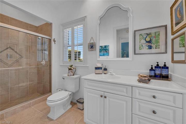 Guest bath also functions as pool bath