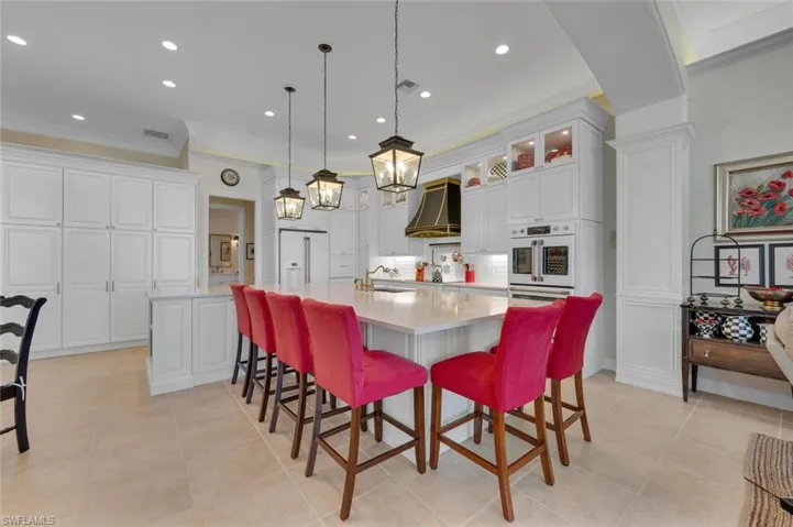 Looking from family room to kitchen