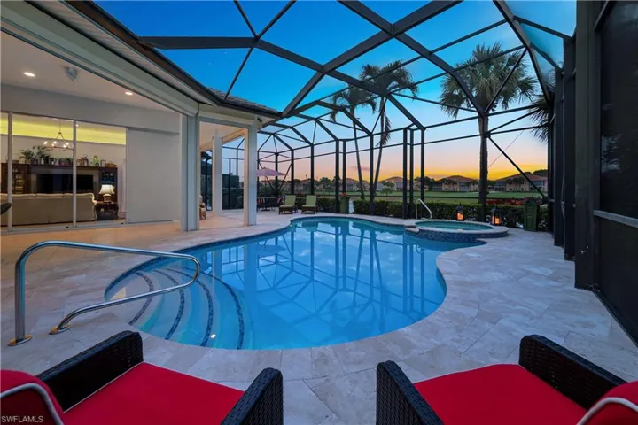 Sunset pool view