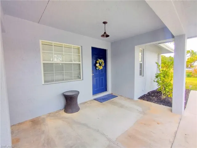 View of Guest House doorway to property