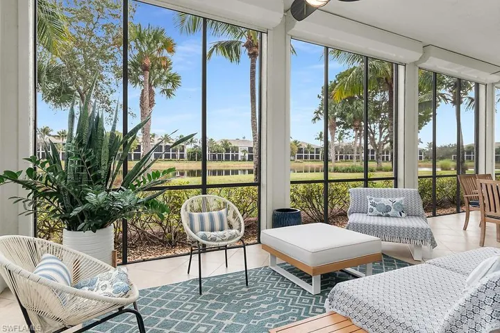 Oversized lanai surrounding lake views
