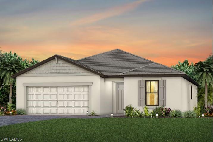 Front exterior rendering - elevation C1