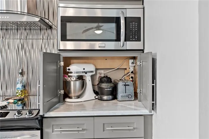 Details with gray cabinets