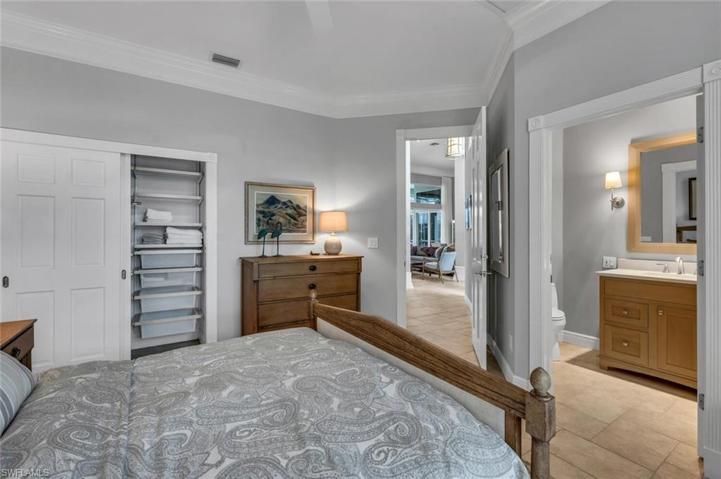 North bedroom with custom closet and en-suite bath.