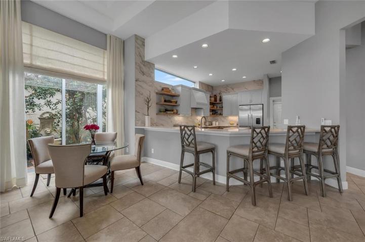 Sunny breakfast nook with its own private patio with fountain.