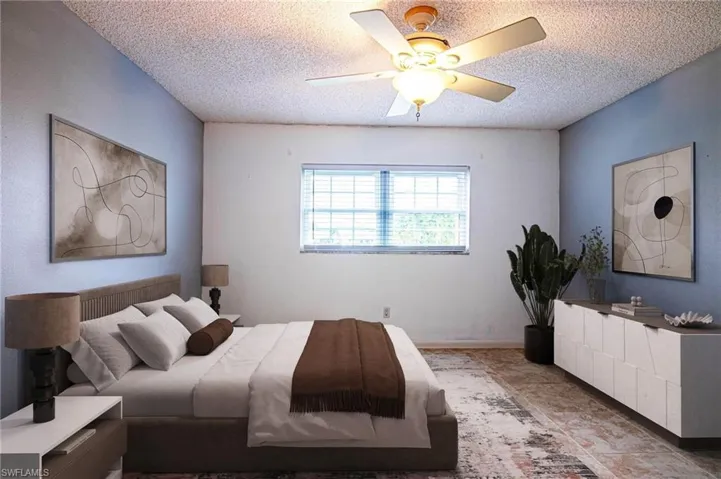 Virtually staged Primary bedroom