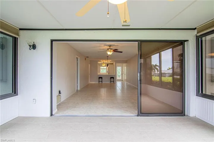 This enclosed Florida room is air conditioned!
