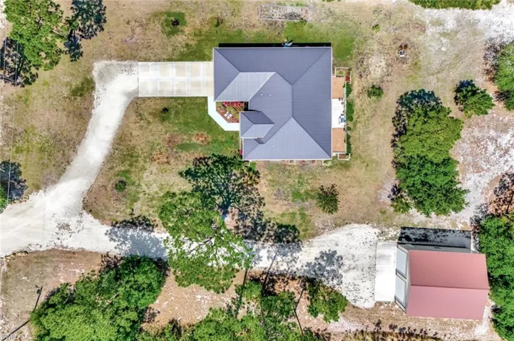 View from above of property
