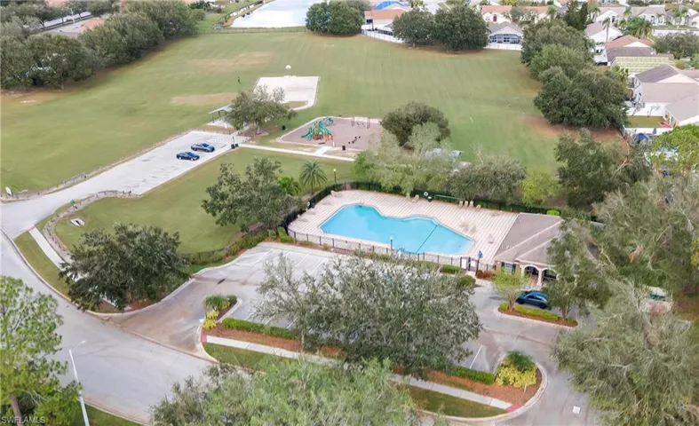 Birds eye view of property