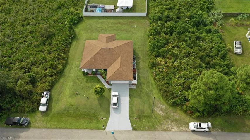 View from above of property