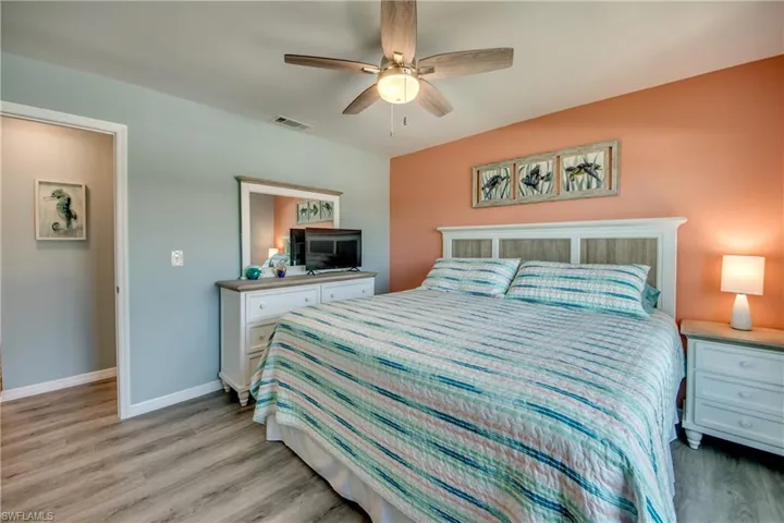 Beautiful, Spacious Guest Bedroom with Fan Light.