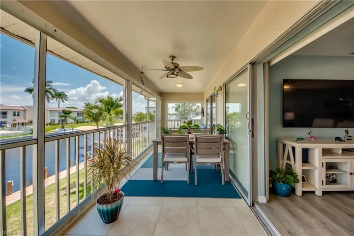 Screened-in Lanai with Pockets Sliders to Owners Suite & Living Area.