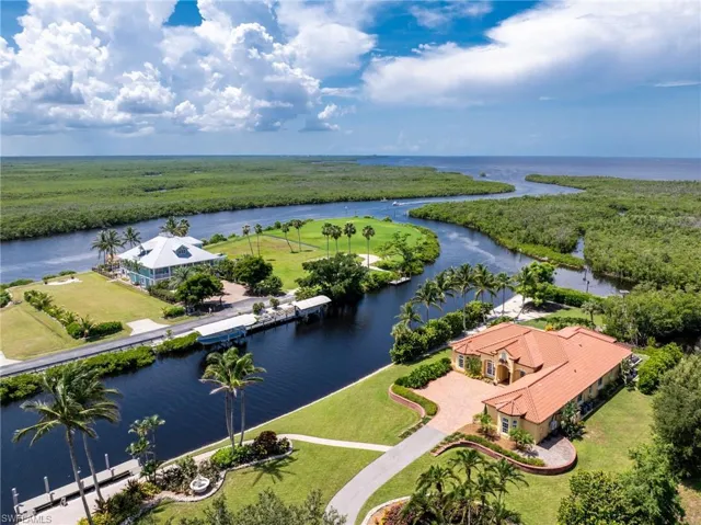 Bird's eye view of a large body of water