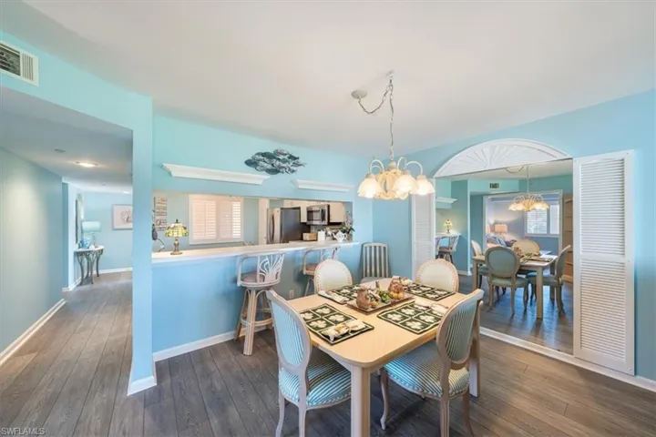 Dining Room with Bar top