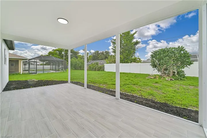 large newly screened in porch