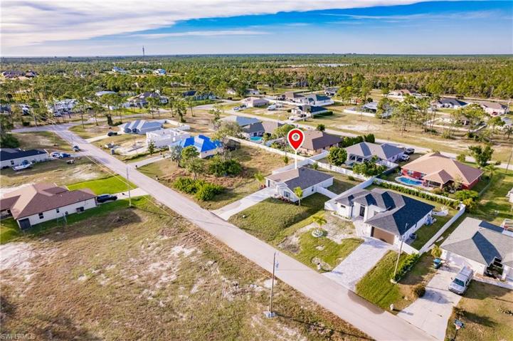 Arial View of home and area