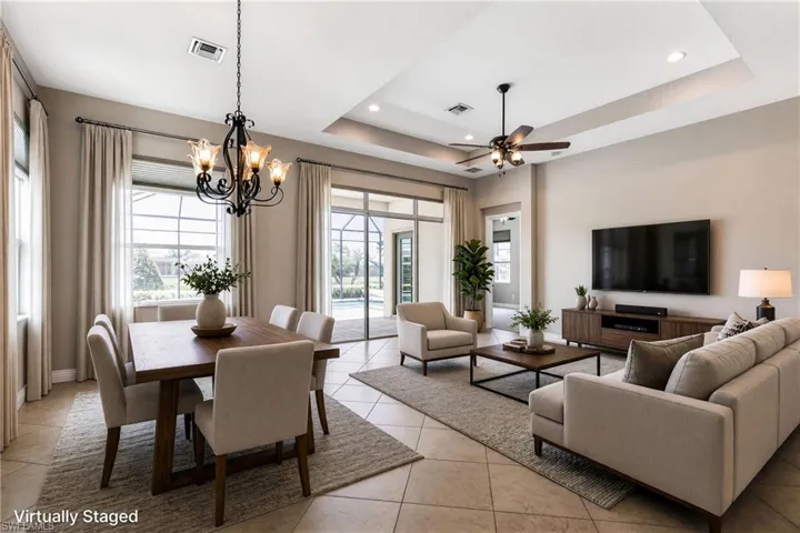 Living and Dining Staged