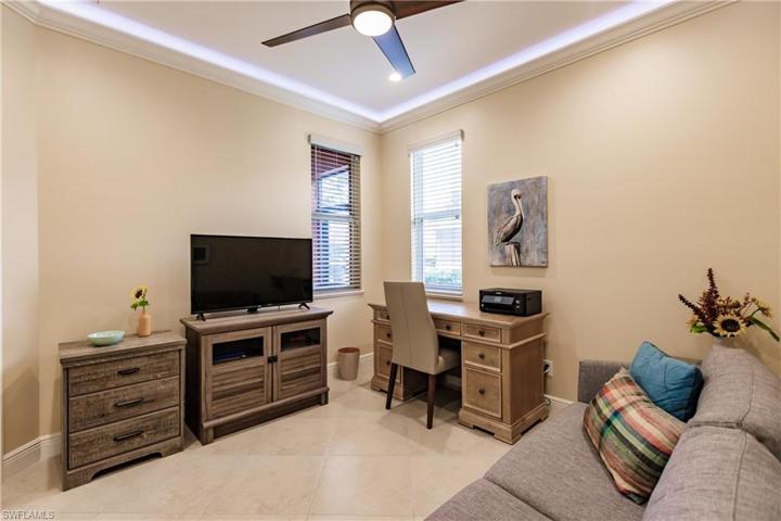 THE 2ND GUEST BEDROOM ALSO HAS TILE FLOORING (NO CARPET IN HOME) PLUS CROWN MOLDING WITH THE LED LIGHTING & FAN W/LIGHTING!