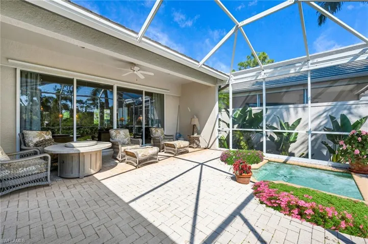 Covered area and rear of home is very private, end of cul-de-sac and steps to community pool